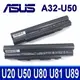 ASUS 華碩 A32-U50 6芯 電池 A31-U80 A32-U80 L062061 LO62061 LOA2011 90-NVA1B2000Y U20 U20A U20A-B2 U20F U20FT A U20G U50 U50A U50F U50V U50Vg U50VG-XX103C U80 U80A U80A-RSTM U80E U80F U80V U81 U81A U81A-RX05 U89 U89V