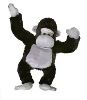 Record Your Own Plush 16 inch Black & Grey Gorilla - Ready 2 Love in 2 Minutes -