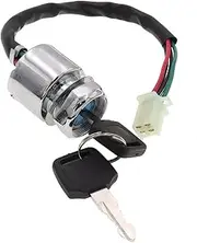 Ignition Barrel Key Switch Universal 4 Wires ATV Quad Motorcycle Ignition Lock & Switch Key Set for 50cc 110cc-250cc ATVs Motorbike Go Kart Scooter Etc Motor Ignition Key Switches