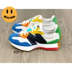 日韓代購 NEW BALANCE 327 NB白底 藍綠黃 樂高 拼接 韓系 彩色 MS327PBA