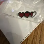 Link 2 1/2 Hearts Lapel Pin, Nintendo Legend Of Zelda