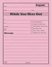 Adams While You were Out Pads, 4.25 x 5.5 Inches, Pink, 50 Sheets per Pad, 12 Pads per Pack (9711D)