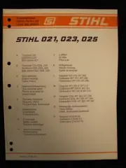 GENUINE STIHL 021 023 025 CHAINSAW PARTS LIST CATALOG MANUAL ORIGINAL