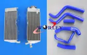 Aluminum radiator + Blue hose for Honda CR250R/CR250 R 2-stroke 1990 1991 90 91