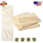 Reversible Queen Flannel Sheet Set with Deep Pocket - Stylish Marzipan Geometric