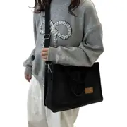 Large Canvas Tote Bag For Women With Compartments Crossbody Bag Purse Bag With Pockets