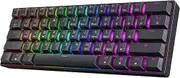 HK GAMING GK61 60% v3 | Hotswap Mechanical Gaming Keyboard | 61 Keys Multi Color RGB LED Backlit for PC/Mac Gamer | US Layout (Black, Mechanical Brown)