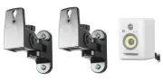 (2) Hidden Wall Mount Swivel Brackets For KRK RP4G3W Studio Monitor Speakers