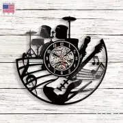 DRUMS MUSIC 11" Vinyl Record Designed Wall Clock Decor Wall Art Home Decor