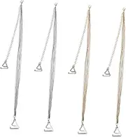 [LIFKOME] 2 Pairs Tassel Bra Straps Womens Suspenders Summer Tank Tops for Women Womans Belts Strapless Bralette Invisible Bras for Women Shoulder Strap Clear Bra Miss Alloy Swimsuit Replace