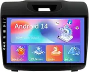 6G+128G with DAB+/4G/HDMI Car GPS Navigation Stereo for Isuzu DMAX Chevrolet Holden S10 Trailblazer Colorado Android 14 Head Unit Carplay WiFi BT DSP Camera Mic SWC FM AM SWC 9inch IPS