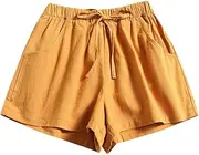 [Generic] Womens Summer Shorts Athletic Drawstring Pocket Sporty Quick Dry Pants for Yoga Lounge Running