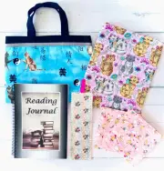 Book Lover 5 Piece Set, Includes Reading Journal & More, Made in Australia, Cat