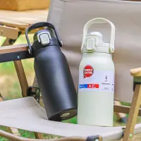 在飛比找松果購物優惠-日式風格304不鏽鋼保溫杯大容量保溫壺戶外便攜車載暖水瓶 (