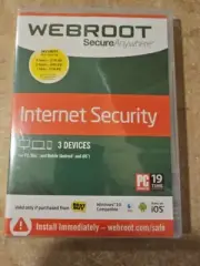 Webroot SecureAnywhere Internet Security 3 Devices Win/Mac Download Key Code NEW
