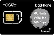 OSAT Inmarsat Isatphone 2 & Pro Prepaid SIM Card - 500 Units / 365 Day Validity for Satellite phones - Ready to Activate Online - Voice, SMS Text Messaging