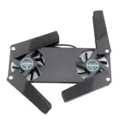 3X(Computer Cooling Pad,Portable Notebook Radiator Foldable Dual Fan4785