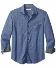Tommy Bahama Men's Button Up Long Sleeve Shirt, Blue, M