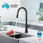 ACA Black Swivel spout Laundry Sink Faucet Brass Pull Out Kitchen Mixer Tap WELS