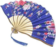 GOOHOCHY Hand Fan Folding Manual Fan for The Fans Decor Foldable Mist Fan Outfit Folding Hand Fan Large Folding Retro Hand Fan Bracelet Held Bamboo Bone and Satin Noodles