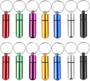 14Pcs Portable Pill Boxes, Pill Cases Keychain,Small Metal Pill Box for Outdoor Travel