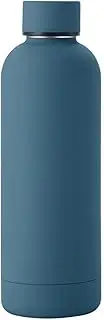FAMKX 17oz Stainless Steel Insulated Narrow Mouth Sports Water Bottle, Double wall Cola Shape Thermos Vacuum flask (500ml, Navy)