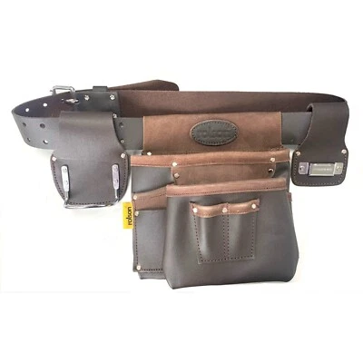 Rolson Single Leather Belt + Tape and Hammer Holder
