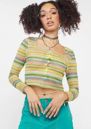 Sage Golden State Of Mind Crop Top