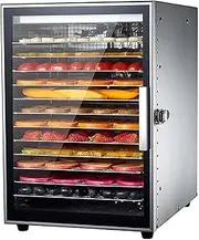 Commercial Food Dehydrator, 12 Trays Fruit & Vegetable Dryer, 20-90° Temperature Control, 24 Hours Timer, Dual Fan Design, for Dried Herbs Meat Jerky & Other Healthy Snacks