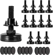 12pcs 3/8" Threaded Leveling Feet Adjustable Furniture Feet Levelers, Heavy Duty Height Adjuster Furniture Leveling Feet for Desk/Chair/Cabinet/Dresser Leg Leveler Screw