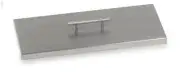 21" X 9" Rectangular Stainless Steel Fire Pit Cover by American Fireglass