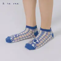 在飛比找momo購物網優惠-【a la sha】透明格紋襪