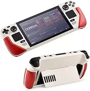 UYIYE Kickstand Case for Steam Deck White Red - Protective and Reliable Accessory with Stand Function Beige/Red (CASE-STEAM-FT02-WhiteRed)