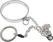 BDSM Metal Collar For Men Lockable Neck Collar With Penis Ring Sex Training Tools - Bondage Sex Toys For Men