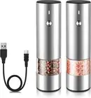 Electric Salt and Pepper Grinder Set - USB Rechargeable - No Battery Needed Mode
