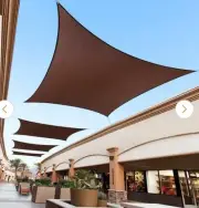 BrownRectangle Sun Shade SailScreen Canopy, Outdoor Patioand Pergola Cover