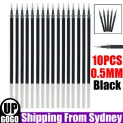 10/20/40PCS 0.5mm Refills for Gel Ink Pens Black Needle Points Ballpoint Pens AU