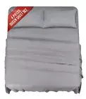 Infinitee Xclusives Queen Sheets Set - 1800 TC Series 4 Piece Grey Bed Sheets...
