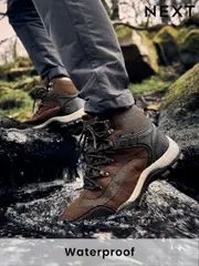 Brown Waterproof Walking Boots (590443) | $118