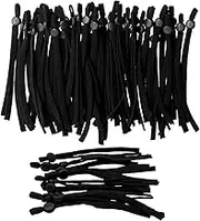 5mm Wide Elastic Band with Cord Locks, 9.5mm Anti Slip Silicone Toggle Stopper, 10cm Sewing Stretchable Thread with Adjustable Buckles for Earloop Rope, DIY Crafts, Black, 10pcs