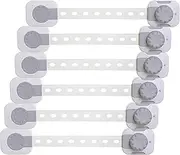 Dreambaby Twist 'N Lock Multipurpose Latch - Child Safety Locks - Grey - 6 Pack - Model L1445