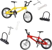 Hohopeti 2 Sets Mini Bike Finger Bikes for Desk Competition Cognitive Plaything for Engaging Fidget for Adults Wear Resistant Materials for Relaxation and Play