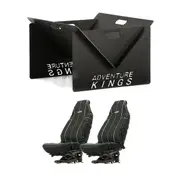 Adventure Kings Portable Steel Fire Pit +Heavy Duty Seat Covers 300GSM Polyester