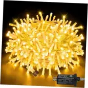 Christmas Lights Outdoor 60FT Connectable Plug in Fairy 200LED Warm White