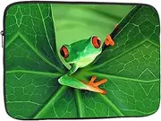 Ultra-Portable 15" Laptop Bag Case â€“ 15.6" Inch Neoprene Shoulder Messenger Bag,The Essential Laptop Accessory Cute Frog, Black, 15 inches