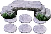 COOPHYA Resin Mini Mushroom Pedal DIY Garden Decor Fairy Garden Stepping Stone
