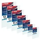 Rectangular Variety Pack Professional Artist Acid Free Canvas Panels 14-Panels