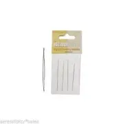 Lot 4 BIG EYE NEEDLES ~Bead work ~ Crafts ~ Sewing E-Z to thread 2-1/8" LONG