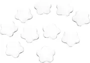 HAKIDZEL 20pcs Transparent Glass Flower Shaped Beads for Nail Polish Display Jewelry Making and DIY Craft Projects Durable Color Showcase with Unique Design for Enhanced Visual Appeal