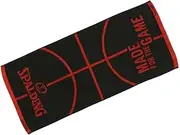 Spalding SAT211120 Basketball Jacquard Towel, Ball Motif, Red